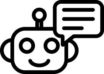 Automated Conversation Line Icon