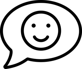 Positive Conversation Line Icon