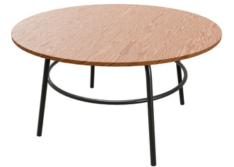 Mid-Century Modern: The table's combination of a round wooden top and sleek metal legs evokes a mid-century modern aesthetic, making it a versatile piece for various interior styles.