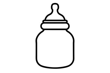 baby bottle icon, feeding bottle vector, milk bottle silhouette vector