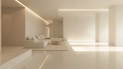 Fototapeta premium Minimalist reflection corner, soft lighting
