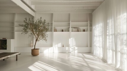 Obraz premium Minimalist shed, soft lighting