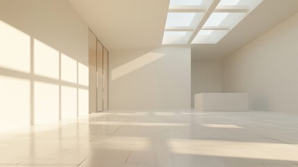 Fototapeta premium Minimalist solarium, soft lighting