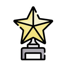 gold star on a white background