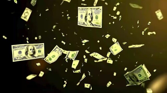 money  falling from the sky