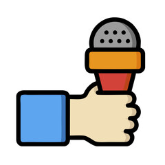 hand holding a microphone