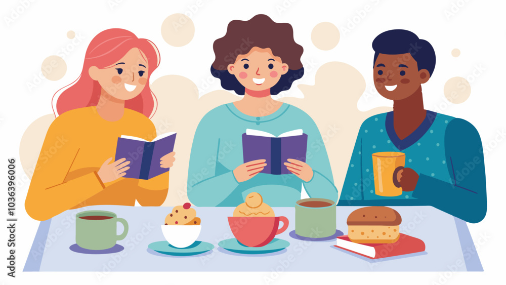 Poster over cups of steaming tea and cookies the book club members engaged in a lively discussion about the