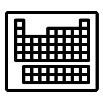 black outline periodic table of elements clip art preview