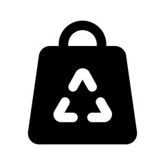 recycle bag glyph icon