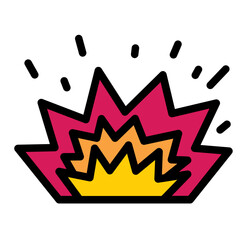 Fototapeta premium Explosion Icon