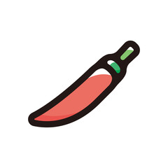 Chili Pepper outline icon for graphic design, apps and websites