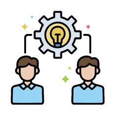 businessman with social icon