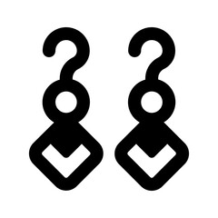 earrings glyph icon