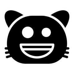 happiness glyph icon