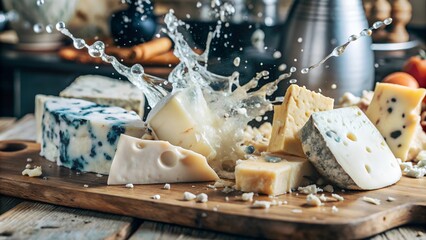 cheese and milk splash