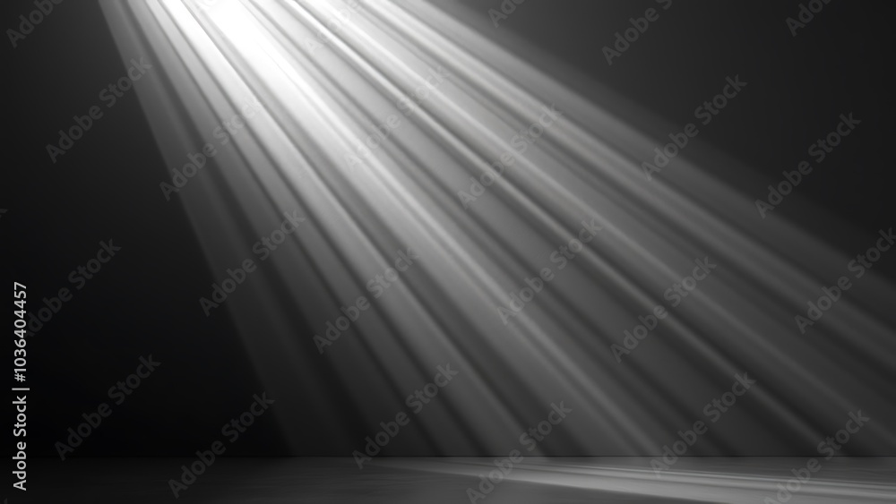 Poster elegant light rays pierce a dark background, creating a dramatic and mysterious atmosphere. ideal fo