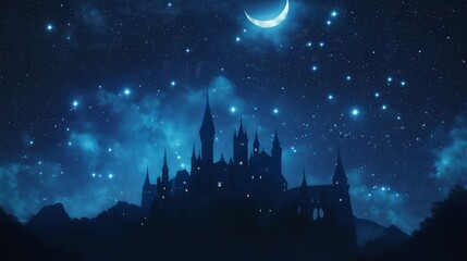 Naklejka premium anime background of landscape for wallpaper