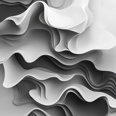 Abstract White Waves