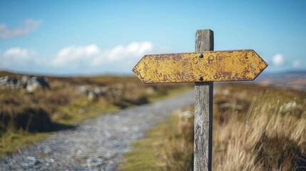 A close-up of a directional signpost at a crossroads, illustrating navigation and decision-making in travel