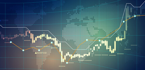 Trading chart background. Suitable for forex, gold, crypto, stock, and finance. Business vector 