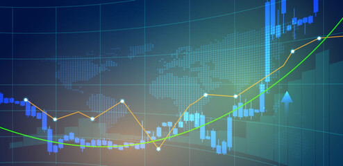 Trading chart background. Suitable for forex, gold, crypto, stock, and finance. Business vector 