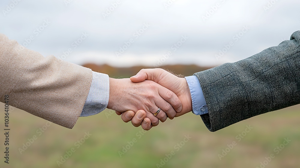 Poster building trust through collaboration the power of a firm handshake in professional relationships and