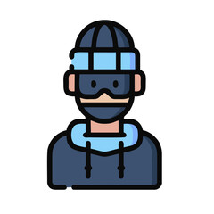 illustration of a builder