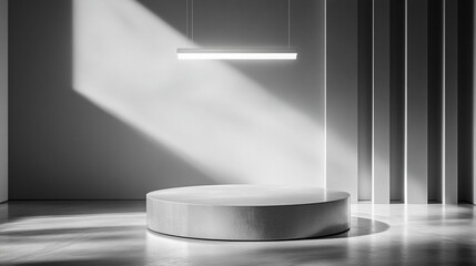 podium design with lighting