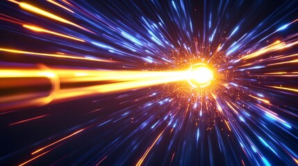 Fototapeta premium Advanced Laser Beam Communication Technology