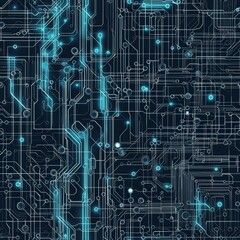 Fototapeta premium Glowing Circuitry Network Pattern