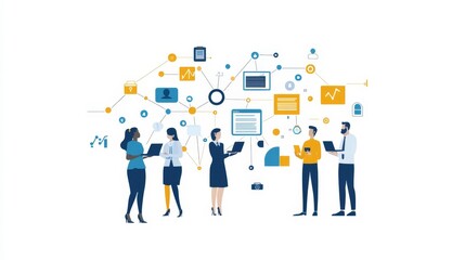 Teamwork Makes the Dream Work Connected Business Team