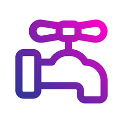 water tap gradient icon