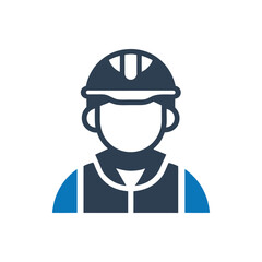 Construction engineer icon on white background
