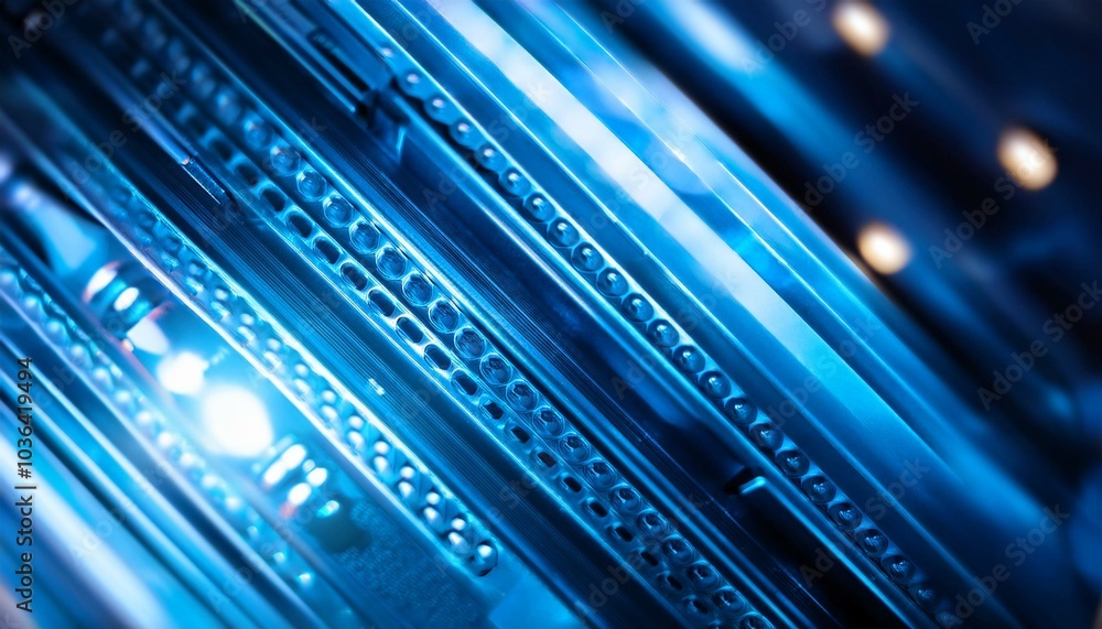 Poster data flow: abstract close-up of a server rack, showcasing the intricate network of connectivity, hig