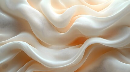 Luxurious Satin Fabric Flowing in Soft Curves and Elegant Waves