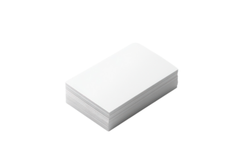 Business card mockup isolated on transparent and white background.PNG image	