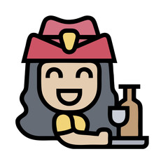 cartoon character of a person with a bag