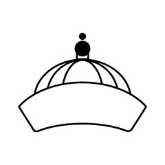 Chinese hat icon simple black design