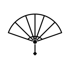 black striped fan icon design