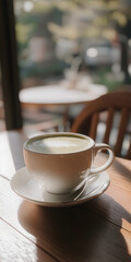 Fototapeta premium Matcha latte com leite espumoso