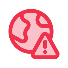 global warming outline fill icon