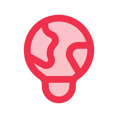 eco light outline fill icon