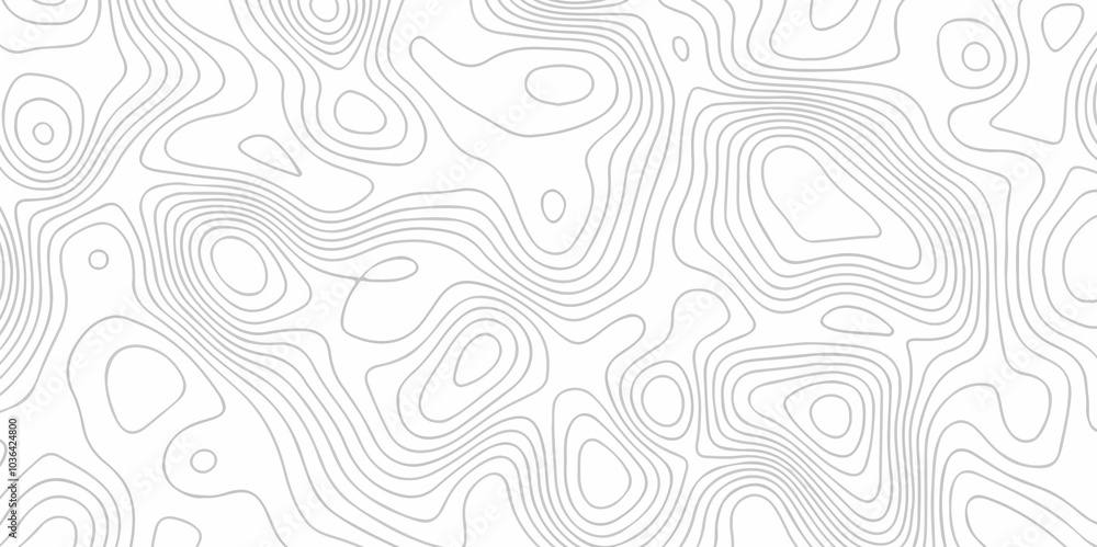 Poster vector lines pattern seamless sea map topography design. white wave paper curved reliefs contour map