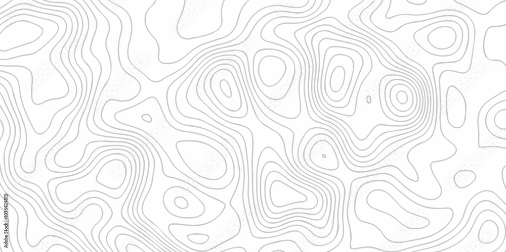 Poster vector lines pattern seamless sea map topography design. white wave paper curved reliefs contour map