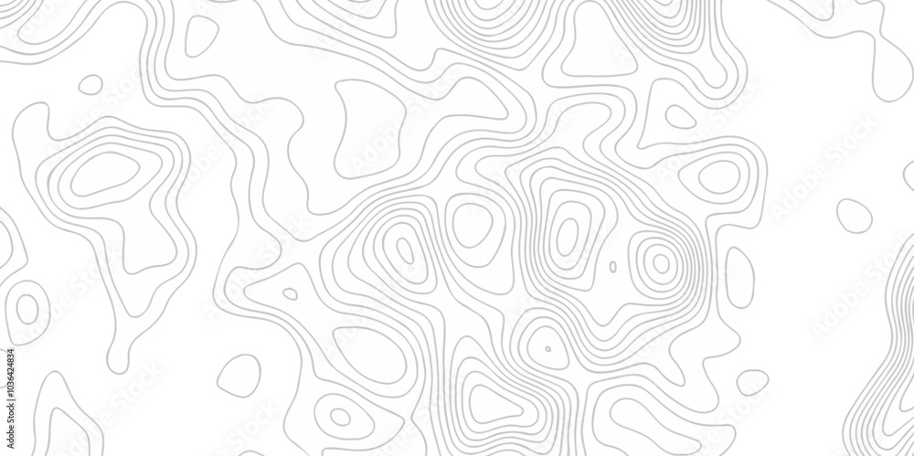 Poster vector lines pattern seamless sea map topography design. white wave paper curved reliefs contour map