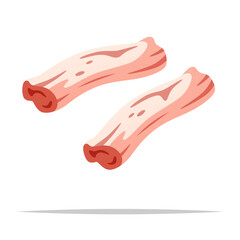 Raw chicken neck vector isolated illustration