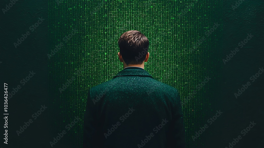 Poster exploring the intersection of technology and humanity a contemplative journey through digital realms