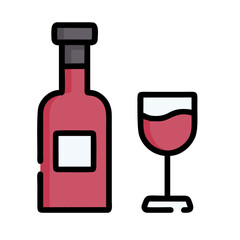 bottle and glass of wine