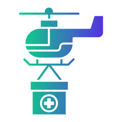 helicopter Gradient icon
