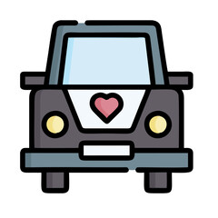 car with heart